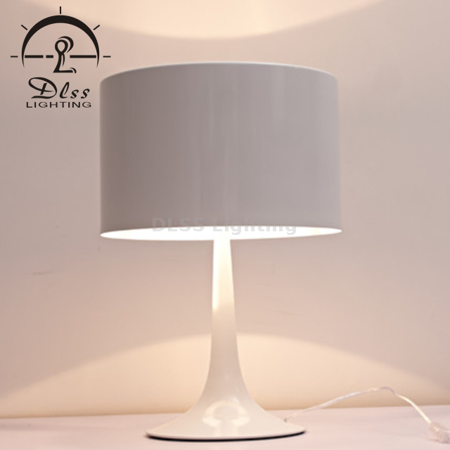 Lampadaire pour salons modernes - Lampe sur pied contemporaine pour bureau et chambre à coucher - Tall Pole, Drum Shade