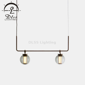 Lampe de restaurant à deux abat-jour en verre E27 Suspension 10082