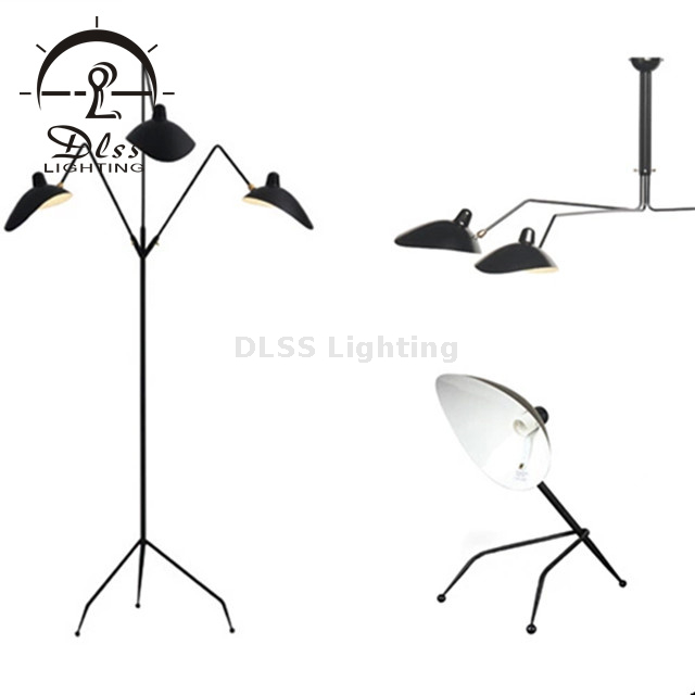 Luminaire suspendu, lampe suspendue à 3 lumières, finition noire E14