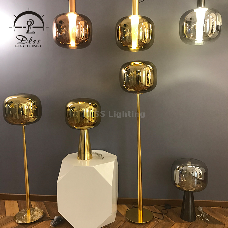 Lampadare DLSS Lampe à suspension LED en verre or/argent/cuivre Modern Lighting
