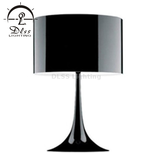 Éclairage intérieur décoratif Conceptions simples Lampe de table à abat-jour blanc/noir