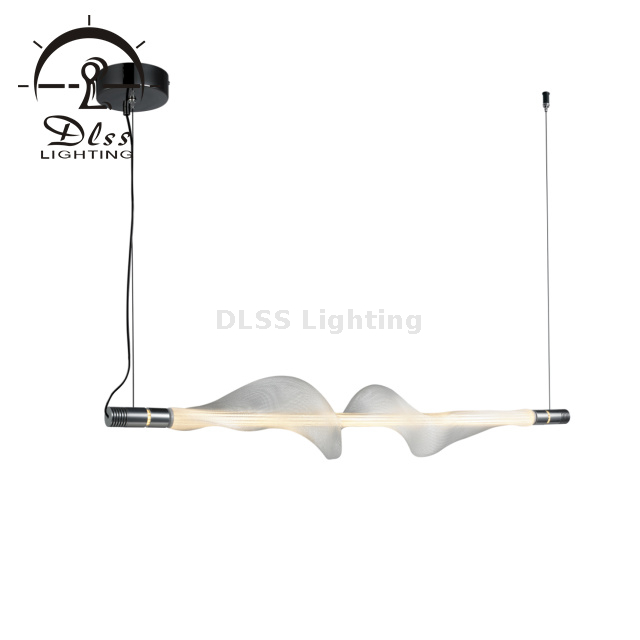 Abat-jour en nylon Acrylique Linéaire Vertical Suspension LED Luminaire Suspendu